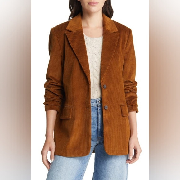 Treasure & Bond Jackets & Blazers - Treasure & Bond Tan Corduroy Blazer